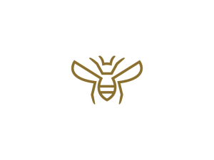 Logotipo de la abeja reina dorada