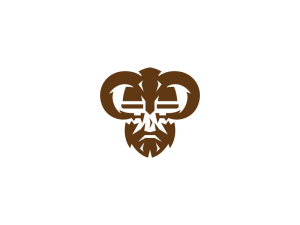 Logotipo vikingo marrón grande