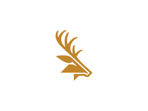 Logotipo fresco del ciervo dorado