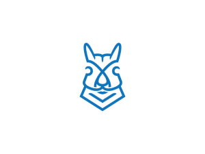 Blaues Eichhörnchen-Logo