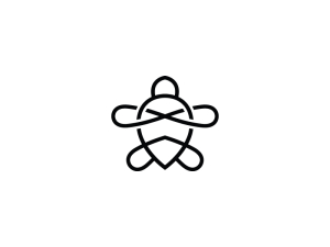 Logo de la tortue noire en boucle