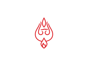 Logotipo del fénix de fuego