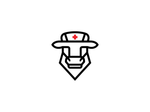 Logotipo De Vaca Negra Veterinaria