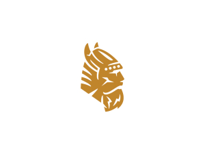 Großes goldenes Wikinger-Logo