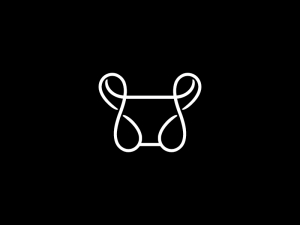 Logotipo del toro infinito blanco