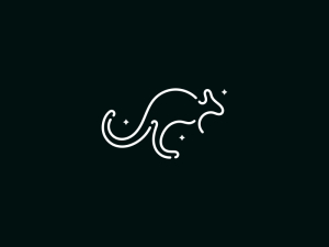Stilvolles Känguru-Logo
