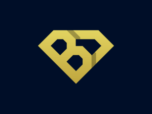 شعار حرف B الماسي