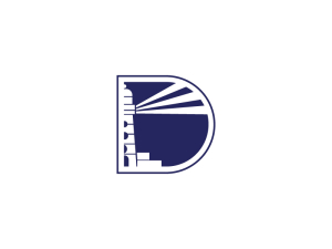 Buchstabe D Leuchtturm-Logo