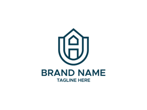 Einfaches Au-Ua-Brief-Logo