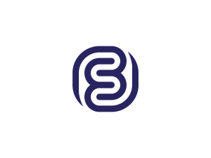 Stylish Letter Be Or S Logo