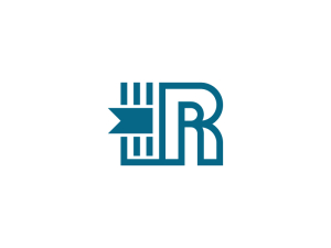 Logotipo De Libro Letra R Simple