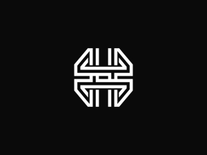 Geometrisches Logo Mit Der Zahl Vier