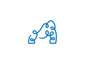 Linie Blaues Gorilla-Logo