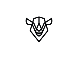 Logotipo simple de oveja negra
