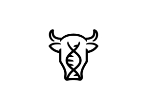Logo médical de vache noire