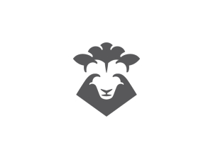 Logo de mouton gris