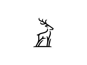 Logotipo de gran ciervo negro