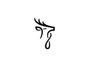 Logo de cerf en boucle