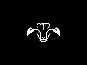 Weißes Öko-Schaf-Logo