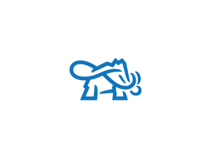 Logotipo De Elefante Infinito Azul