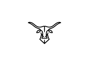Logotipo simple de cuerno largo
