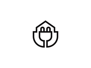 Einfaches Home Plug-Logo