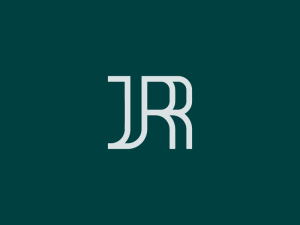 Logotipo elegante de la letra Jr