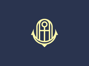 Modern Anchor Letter A Logo