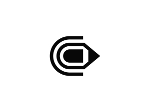 Simple Pencil Letter C Logo