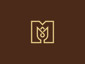 Simple Letter M Tulip Logo
