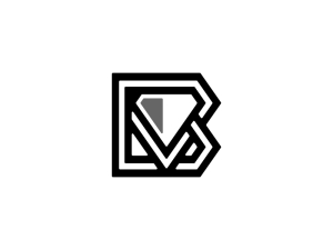 Logo Emblématique Initial Du Diamant B