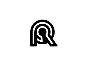Logotipo De Ojo De Cerradura Con Letra R