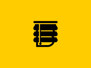 Buchstabe B Mit Vorhang-logo