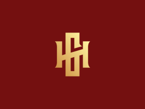 Monogram Gh Letter Logo Design