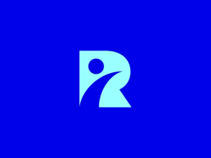 Logotipo De La Letra R Con Personas Dentro Del Diseño Del Logotipo