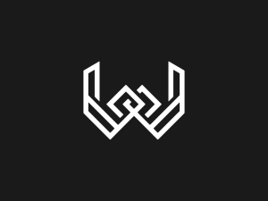 شعار عقدة W أنيق