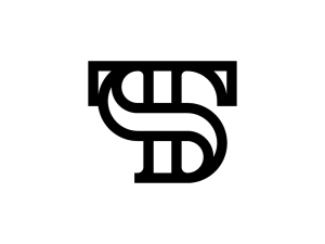حرف T أو St شعار Monogram