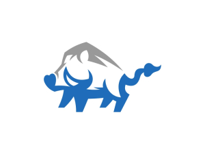 Geometrisches Wildschwein-logo