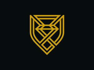 Logotipo Del Escudo De Diamante