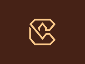 Logo Lettre C Diamant Géométrique