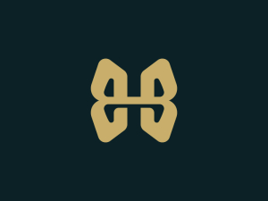Luxury Letter Bh Butterfly Logo