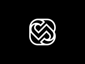 Buchstabe B, Anfangsbuchstabe Sb, Monogramm-logo