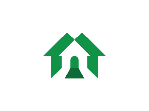 Letter M House Logo