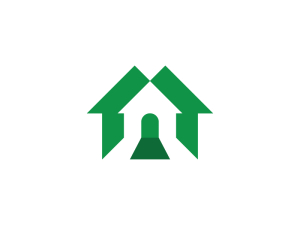 Letter M House Logo