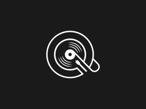 Buchstabe Q Records Logo