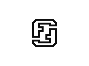 Logo Géométrique Ff Ou Z