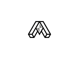 Modern Letter A Diamond Logo