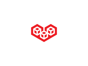 Logotipo De Tres Cajas Con Amor