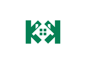 Modern Home Letter K Logo