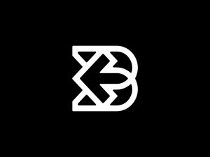 Logotipo De La Línea De Flecha De La Letra B
